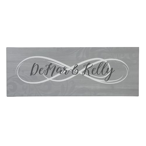 Let's Make Memories Personalized Wall Art Canvas - For the Couple Engagement Wedding Anniversary Love - Home Decor - Customize with Two Names and Date/Message - Infinite Love - 6x18 - color: Infinite Love - 6x18"