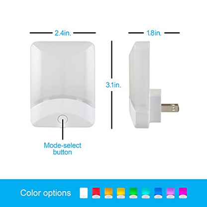 GE Plug in Color Changing Night Light with Dusk to Dawn Sensor, 2 Pack - size: 2 Pack