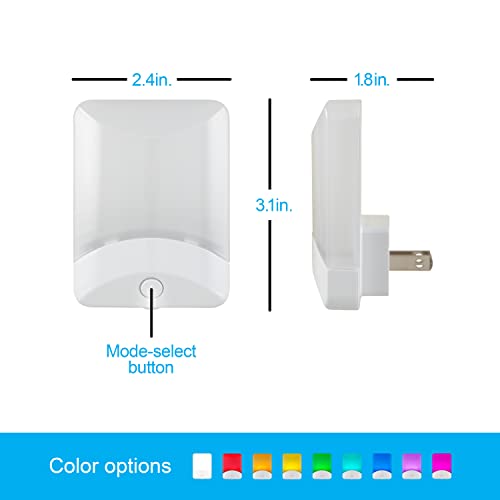 GE Plug in Color Changing Night Light with Dusk to Dawn Sensor, 4 Pack - size: 4 Pack