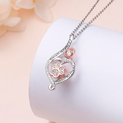 925 Silver Paw Print Pet Urn Necklace Cremation Memorial Pendant Jewelry | Pet Loss Keepsake Necklace Complete With Filling Kit,Sympathy Gift For Dog Cat Owners Grief Commemoration & Pet Tribute