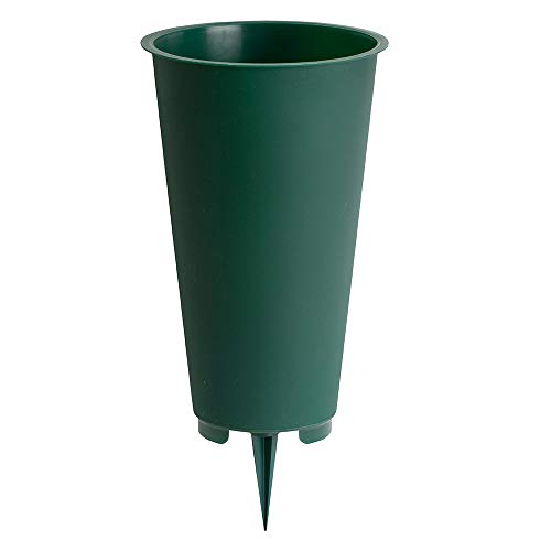 Large Round Cemetery Vase - size: Large