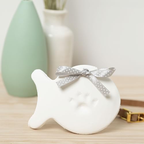 Pearhead Cat Paw Print Keepsake, Fish Shape Hanging Keepsake for Pets - color: Fish Cat's Pawprint Keepsake, size: 1-Pack