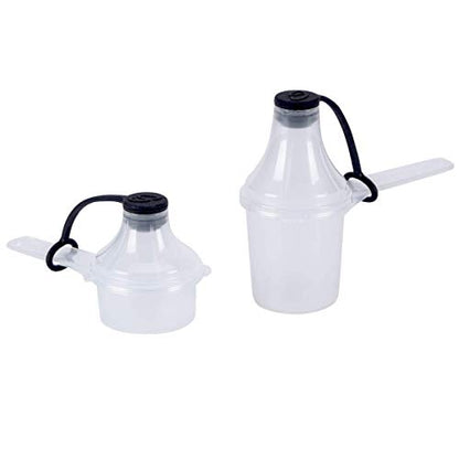 Supplement Container, Scoop, and Funnel System for Pre Workout Powder, Spill Proof Holder Dispenser, Gym and Shaker Bottle Travel Accessory, PACK OF 2, WHITE - color: White