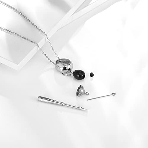Beydodo Personalized Heart Cremation Urn Necklace for Ashes Always in My Heart Memory Necklace Gift with Funnel Kit - color: Style 4