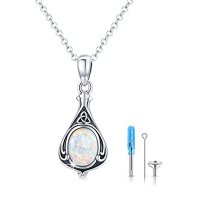 Urn Necklace for Ashes Cremation Jewelry 925 Sterling Silver Ashes Pendant Necklace Memorial Jewelry Gifts for Women Men Girls Boys - style: Classic