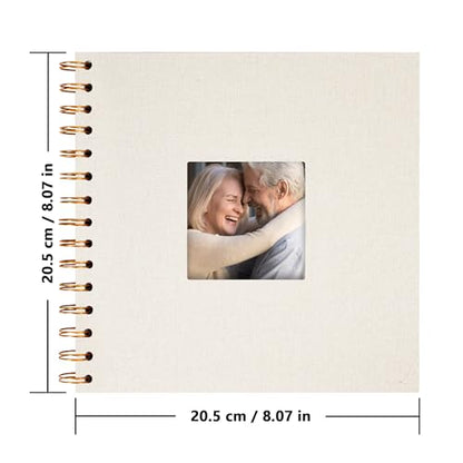 Scrapbook Photo Album, Linen Covered, 8x8 Inches, 20 Sheets/40 Pages | Hardcover Kraft White Pages, Wedding Guest Book, Travel Memory Book, Christmas, Baby Shower Keepsake, Family Album - color: White, size: 8x8 Inch 40 Pages