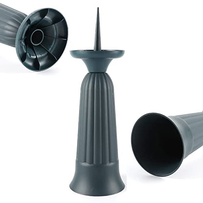 Cemetery Vases with Spikes - Plastic Cemetery Decorations for Memorials and Graves - size: Extra Large