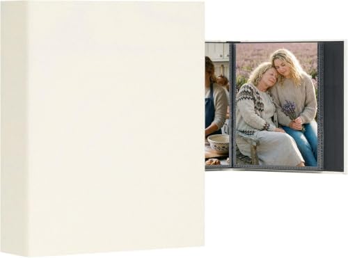 Vienrose 4x6 Gift Photo Album 100 Pockets DIY Custom Cover Beige | fabric cover, acid free pages, gifting themed crystal stickers, family friends weddings gift, small photo book - color: Gift Edition, size: 100 Pockets