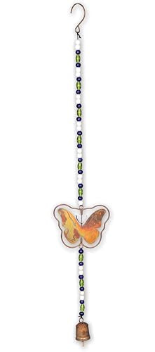 Sunset Vista Designs Memorial Marker - Commemorative Hanging Ornament Butterfly Bell, 30" Long - color: Butterfly