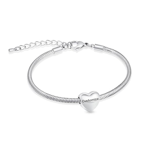 Imrsanl Heart Urn Bracelet for Ashes Cremation Jewelry for Women - color: Customize