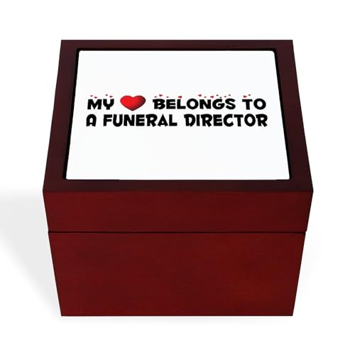 CafePress Belongs to A Funeral Director Memory Keepsake Jewelry Box, 5"x5"x3.75"