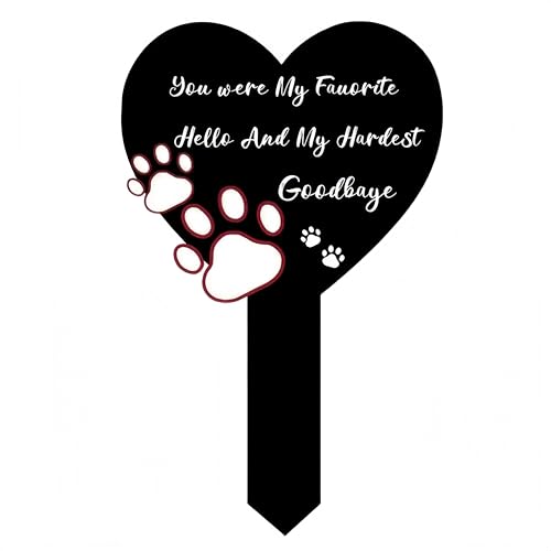 12 inch Metal Dog Memorial Grave Markers Dogs Cemetery Headstones Decorations Stakes Cemetery Memorial Plaque for loss of Puppy Pet Cross Tombstones Stake Ornaments Sign for Garden Outdoor Yard - color: Dog