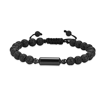 shajwo Cylinder Urn Bracelet for Ashes for Women Men - color: Black
