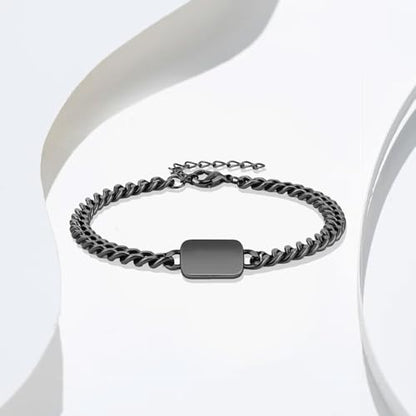 Cremation Jewelry Urn Bracelet for Ashes for Women Men Adjustable Memorial Keepsake Bangle Cuban Link Chain Ash Bracelets