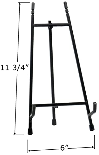 Red Co. 11” Tall Modern Metal Tripod Plate Stand and Art Holder Easel, Black - color: Black, size: Height - 11"