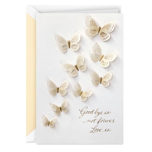Hallmark Signature Sympathy Card (Butterflies) - color: Our Hearts Are With You