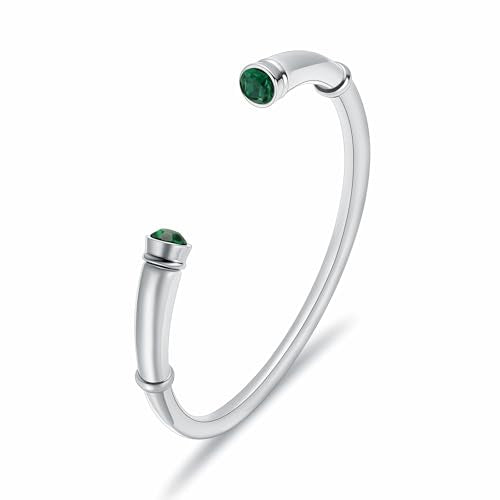 Cremation Urn Bracelet for Women Shiny Birthstone in December Pretty Urn Keepsake Memorial Ash Holder Bracelet - color: Green