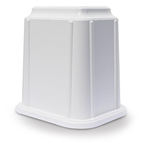 Castlegard Cremation Niche Marker | Engraved Nameplate | Durable Mausoleum & Columbarium Memorial Urn | Fits Standard Crematory Container | Made in USA (White with Nameplate)