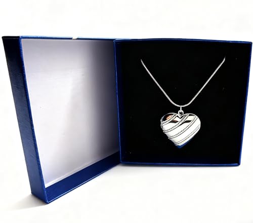 925 Sterling Silver Necklace for Women – Layered Stackable Choker Necklaces with Heart Photo Locket & Star - Pendant 18" Chain Gift for Wife, Mom, Girlfriend, Birthday, Anniversary, Valentine’s Day - color: Twill Heart