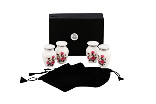 Pink Rose Humming Bird Adult Cremation Urns for Human Ashes - Decorative Urn, Ashes Urn & Male,Urns for Ashes Men & Women,Funeral Urn (Pink Rose, KS4) - color: Pink Rose, size: KS4