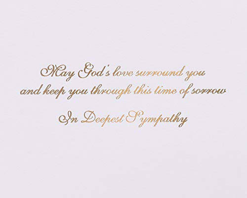 Papyrus Religious Sympathy Card (Deepest Sympathy) - color: White Crocus Vellums
