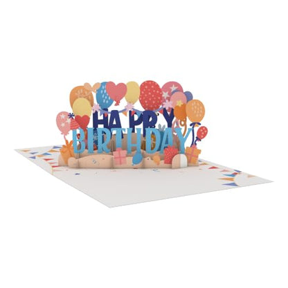 Lovepop Happy Birthday Pop-Up Card (2-Pack) for Her and Him - 3D Greeting Cards for Boys, Girls, Men, Women - Fun Sprinkles Cake & Gifts - 4.5" x 5.9" Paperpop Card - Envelope Included - color: Happy Birthday Fun Sprinkles Cake & Gifts 2-Pack