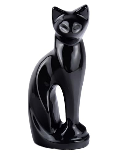 Cat Urns for Ashes - Pet Memorial Cat Urn Cat Memorial Gift, Pet Urn for Cat Ashes Keepsake Pet urns for Cats Ashes, Pet Ashes Urn, Pet Cremation Urn (Black) - color: Black