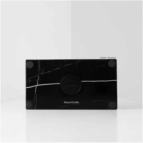Aspen Studio AspenStudio Genuine Black Marquina Marble Cremation Urn for Adult Human Ashes Black Maquina Marble Urn