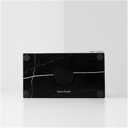 Aspen Studio AspenStudio Genuine Black Marquina Marble Cremation Urn for Adult Human Ashes Black Maquina Marble Urn