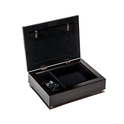 Cottage Garden Sweet Granddaughter Dark Wood Finish Jewelry Music Box Plays Tune You are My Sunshine