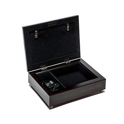 Cottage Garden Sweet Granddaughter Dark Wood Finish Jewelry Music Box Plays Tune You are My Sunshine