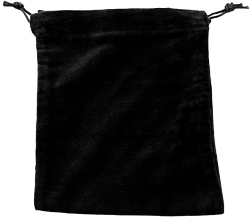 Medium Black Velvet Cremains Bag for Ashes - Medium Size 7"L x 9"H - for Holding 85 Cubic Inches of Pet or Human Cremains - Includes Plastic Bag for Ashes - color: Black, size: Medium