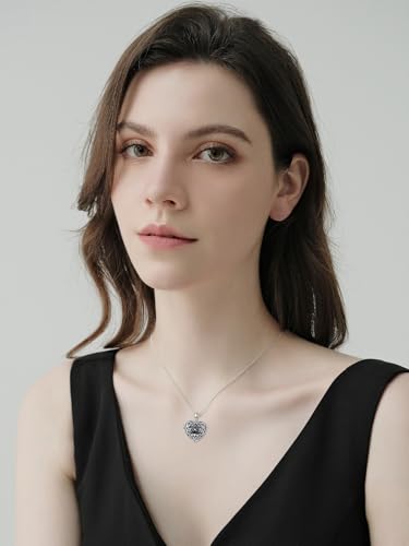 Dorunmo Locket Necklace 925 Sterling Silver Pictures Photo Keep Someone Near to You Custom Lockets Mother's Day Jewelry Personalized Photo Locket Gifts - color: C-Lotus-Celtic, style: Locket Only