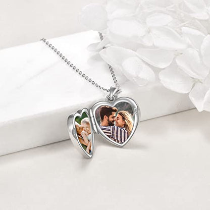 Lotus Locket Necklace Sterling Silver Lotus Flower Locket Necklace That Holds Pictures Yoga Locket Pendant Mother's Day Gifts for Women Wife Mom - style: Pet Paw Locket