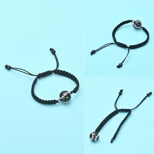Hearbeingt Baseball Urn Bracelet for Ashes Cremation Jewelry for Women Men - color: Black
