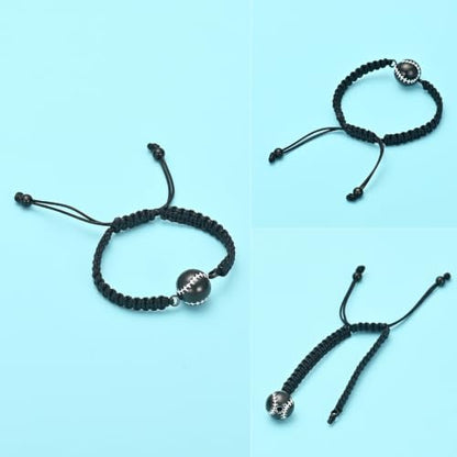 Hearbeingt Baseball Urn Bracelet for Ashes Cremation Jewelry for Women Men - color: Black