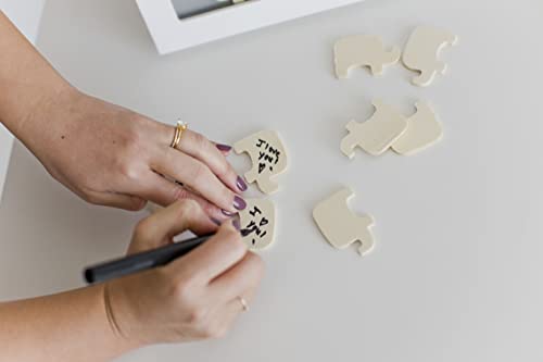 Pearhead So Little So Loved Wooden Elephant Guestbook Frame, 65 Tokens - style: Elephant Guest Book Frame