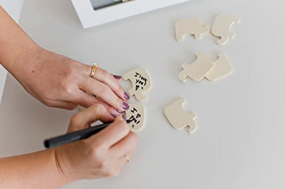 Pearhead So Little So Loved Wooden Elephant Guestbook Frame, 65 Tokens - style: Elephant Guest Book Frame