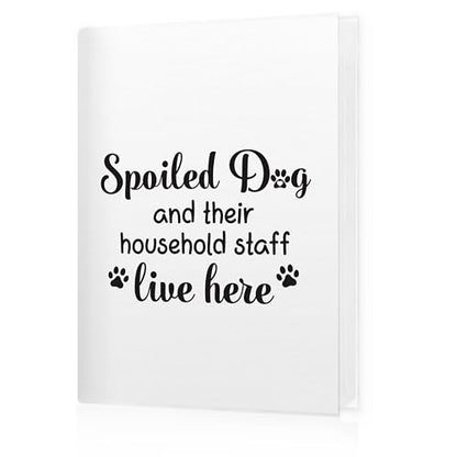 Dog Photo Album 4x6, Dog Lover Gifts, Funny Spoiled Dogs and Their Household Staff Life Here 18 Pockets Small Picture Memory Photo Album for Gift for Pet Lover Owner - color: Dog Spoiled