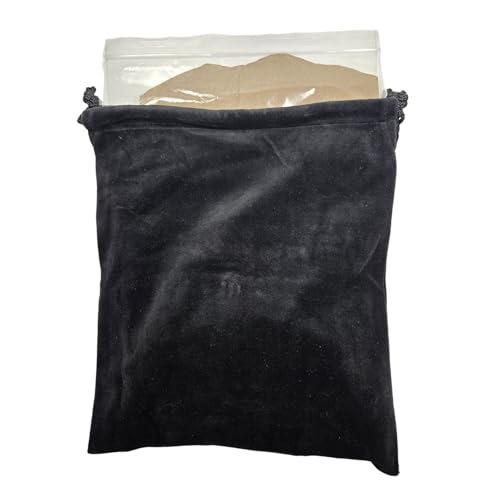 Black Velvet Cremains Bag – Medium (7” x 9”) – Designed for USE INSIDE THE URN – Includes Resealable Plastic Bag for Secure Containment of Ashes - color: Black, size: Medium