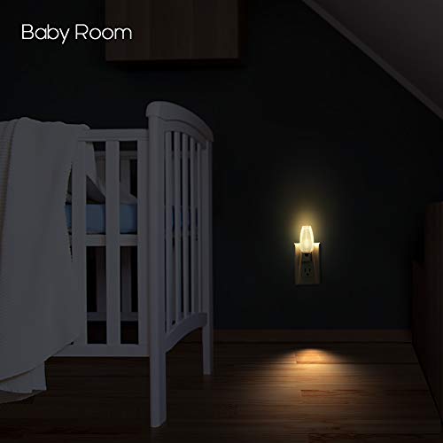 Emotionlite Plug-in Night Light, Dusk to Dawn Sensor, Warm White, 8 Pack | Warm white sensor night light, perfect for nursery, bedroom, bathroom, hallway, stairs & kitchen - size: 8 Pack Warm White