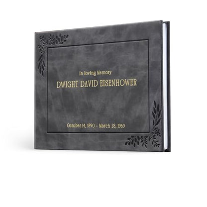 Promot Funeral Guestbook - Guestbook for Funeral Celebration (Gray) - color: Gray