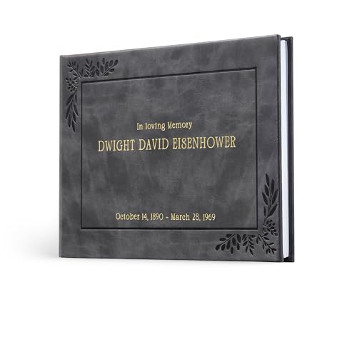 Promot Funeral Guestbook - Guestbook for Funeral Celebration (Gray) - color: Gray