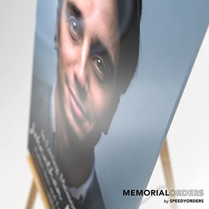 SPEEDYORDERS Custom Funeral Sign - Photo In Loving Memory Sign - Personalized Funeral Reception Signs - Celebration Of Life Funeral Photo Sign - color: Sign 4