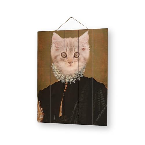 Custom Cat Memorial Wooden Photo Plaque - Personalized Pet Gift - color: Cat Design