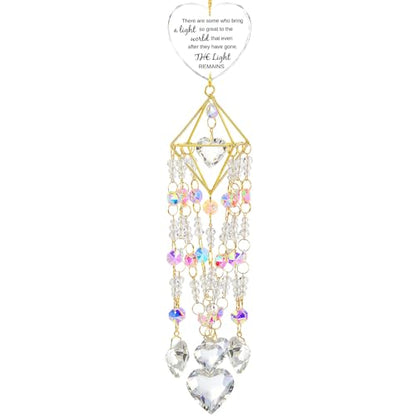 AceOrbit Memorial Gifts Crystal Suncatchers for Window Hanging Wind Chime Garden Suncatchers Rainbow Decor Sympathy Gifts for Loss of Family, Loved Ones, Funerals, Bereavement, Remembrance