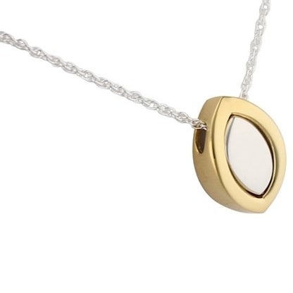 Modern Teardrop Cremation Pendant and Necklace for Ashes, Sterling Silver, Cremation Jewelry for Ashes - color: Modern Teardrop