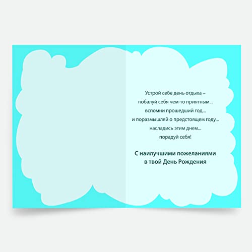 Designer Greetings Russian Language Happy Birthday Cards 6 Pack | Boxed Card Set, Matching Envelopes - style: 6 PK Russian Birthday - Lemonade