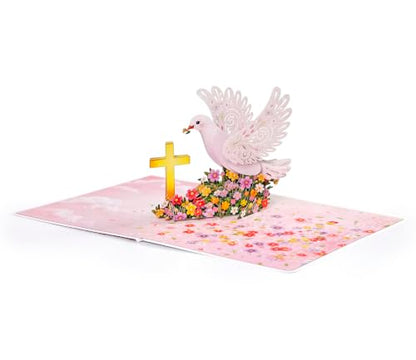 CUTPOPUP Confirmation Cards, Confirmation Greeting Cards, Religious Confirmation Cards for Girls, Boys, Grandson, Granddaughter (Girls) US8-SD294.1US - color: Pink Confirmation