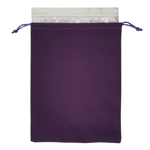 Purple Velvet Cremains Urn Bag for Human Ashes - for Use Inside The Urn - Size 10" X 12" (230 Cubic Inches Capacity) - Includes a Resealable PE Material Ashes Storage Bag (Purple, Large) - color: Purple, size: Large